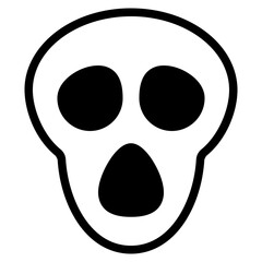 Obraz premium halloween mask icon with solid line style. Suitable for website design, logo, app and UI.
