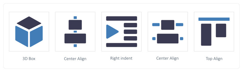 3D Box, Center Align, Right indent