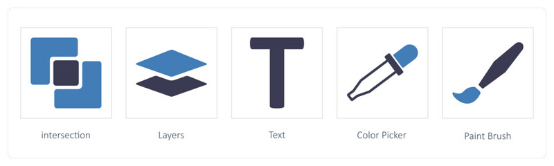 intersection, Layers, Text