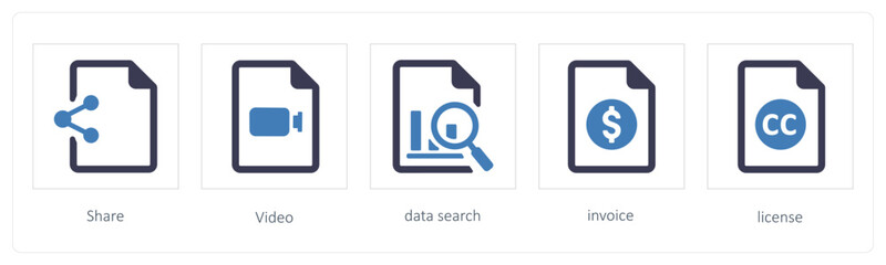 Share, video, data search, invoice