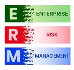 ERM - Enterprise Risk Management. business concept. Vector infographic illustration for presentations, sites, reports, banners