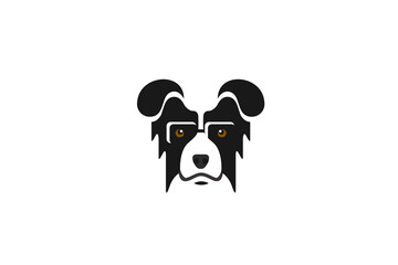 Fototapeta premium Illustration vector graphic of smart dog face. Good for logo.