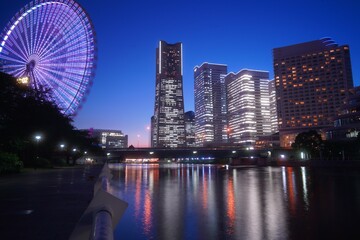 横浜みなとみらいの夜景
