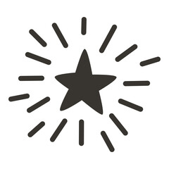 Hand drawn glowing star illustration