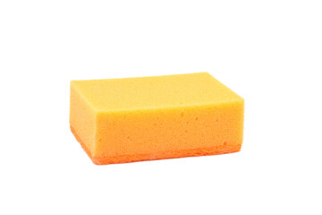 Sponge for washing dishes isolated on a white background. Kitchenware