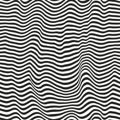 Black wave seamless pattern.