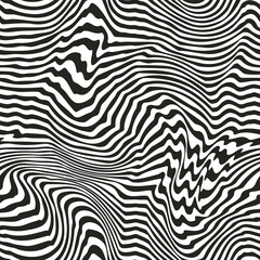 Monochrome abstract psychodelic wave - 533888410