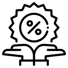 Percentage Outline icon