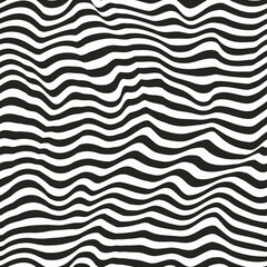 Monochrome wave stripes seamless texture