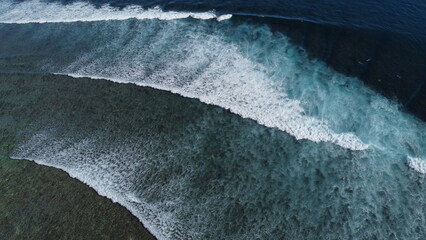 Drone photo of wave break