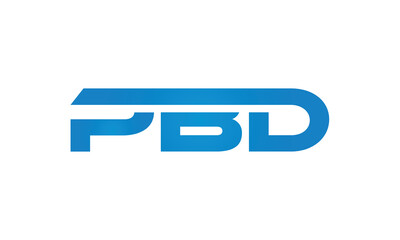 PBD monogram linked letters, creative typography logo icon