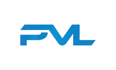 PBL monogram linked letters, creative typography logo icon