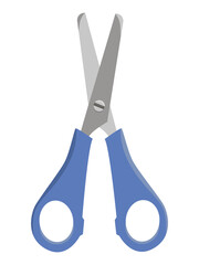 Blue scissors isolated 