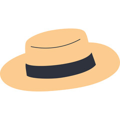 Women's hat Isolated illustration on transparent background.