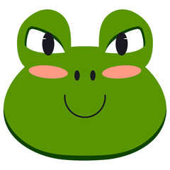 Hand drawn illustration of cute frog isolated on transparent background