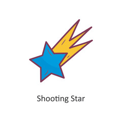 Shooting Star Vector Filled outline Icon Design illustration. Space Symbol on White background EPS 10 File
