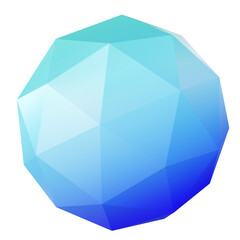 3d ico sphere gradient dynamic object for business template. Trendy colorful png element , for crypto covers, backgrounds, ads.