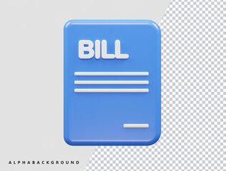 Invoice icon 3d element
