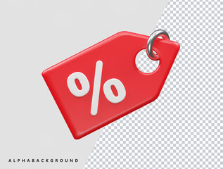 Sale icon 3d rendering illustration
