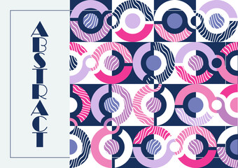 Modern abstract background for Web UI/UX design. Geometric circular background in boho style.