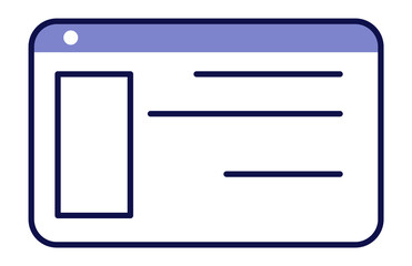 Data frame. Information box icon. Interface element