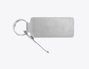 Leather Keychain Mockup. 3D Render