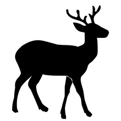 silhouette of reindeer. Vector illustration.