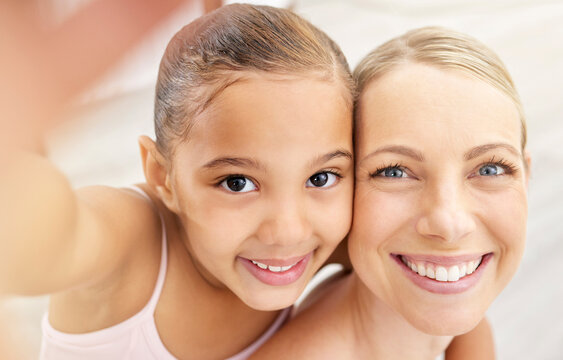Ballet selfie, dance class and student with smile with teacher at training, happy with dancing coach and love at studio together. Face portrait of ballerina dancer and woman taking photo at event