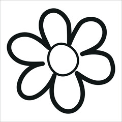 Simple pop flower vector clipart