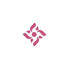 Abstract flower vector logo design