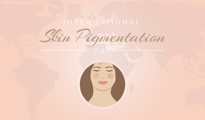 International Skin Pigmentation Day Banner Illustration Design
