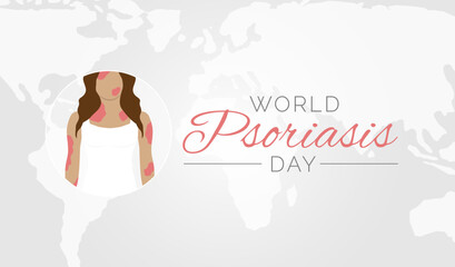 Light World Psoriasis Day Background Illustration Banner