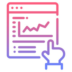 Obraz premium stock line gradient icon