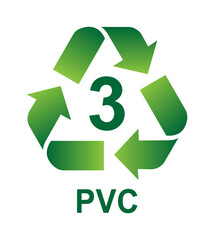 Obraz premium Recycling Symbols For Plastic. Vector icon illustration (PVC)
