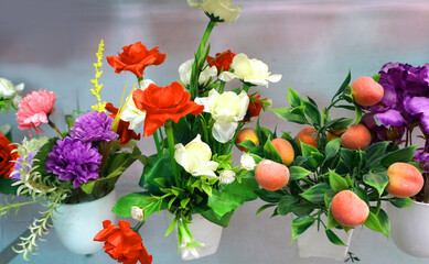 Beautiful and colorful flowers as background.