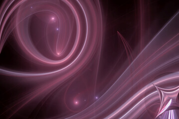 Fractal spiral. Abstract fractal patterns and shapes. Dynamic flowing natural forms.