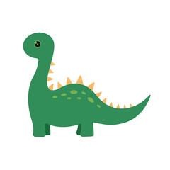 cute dinosaur logo icon vector illustration clipart isolated