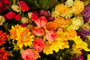 Beautiful and colorful flowers as background.