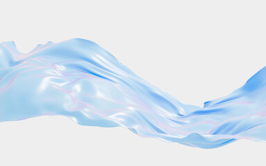 Gradient abstract flowing cloth, 3d rendering.
