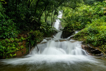 Fototapeta na wymiar A beautiful moment of Chao Doi Waterfall, Tak Province, Thailand