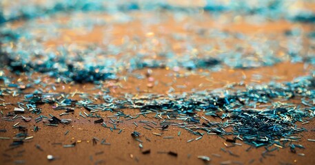 Beautiful turquoise glitter background. Turquoise color shiny bright glittery blurred bokeh background texture. Abstract background.