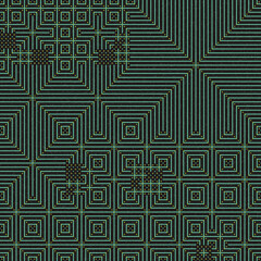 Fototapeta premium Abstract lines Maze generative art background art illustration