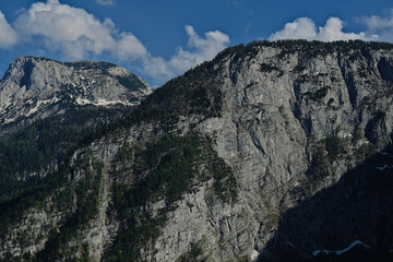 Beautiful Alpine mountain landscape. Alps of Hallstatt, Austria.