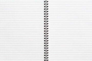 Abstract striped notebook with solid white paper. Blank notebook for background