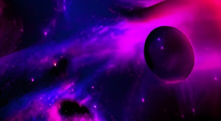 Naklejka na ściany i meble science fiction wallpaper. Beauty of deep space. Colorful graphics for background, like water waves, clouds, night sky, universe, galaxy, Planets,