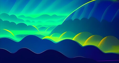 Fototapeta na wymiar Colorful wavy gradient shape abstract background 