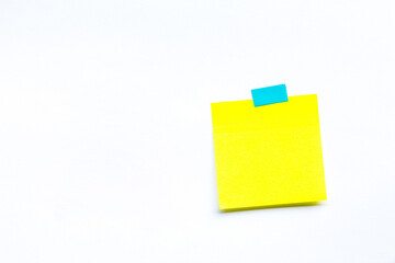 Abstract empty sticky note, isolated on white background