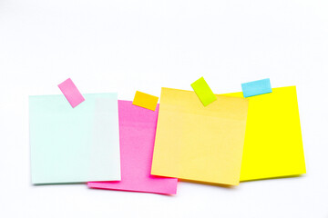 Abstract empty sticky note, isolated on white background