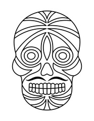 Simple skull coloring pages for adults