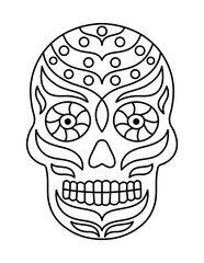 Skull coloring pages for toddlers